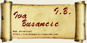 Iva Busančić vizit kartica